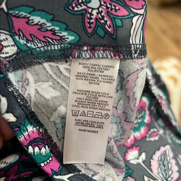 LOFT Gray and Pink Buttoned Long Sleeve Blouse Large #DD - Picture 7 of 7